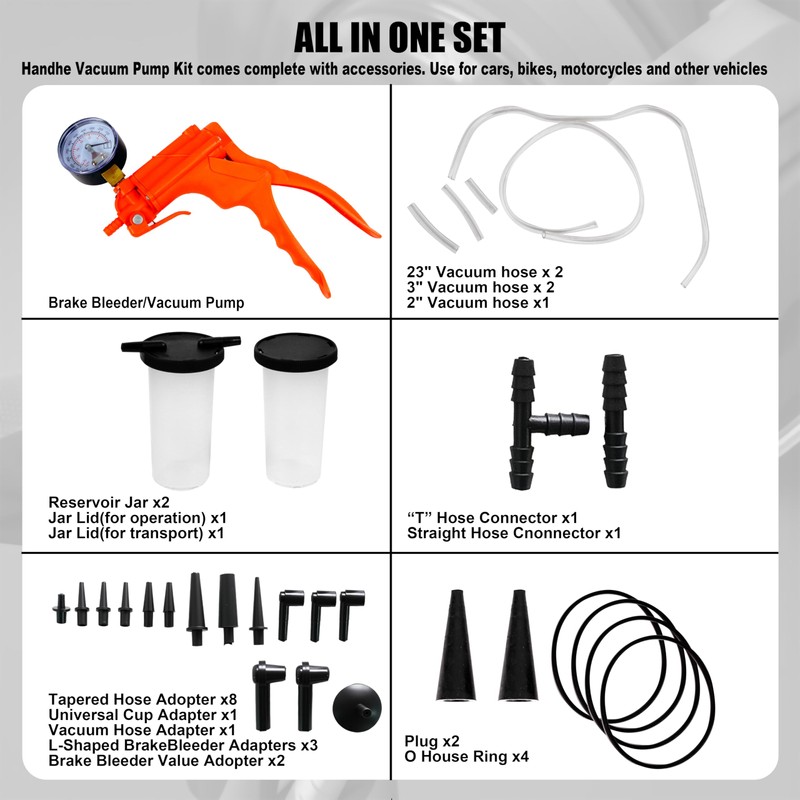 SGT 2 in 1 Brake Bleeder Kit,Brake Bleeding Kit with