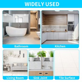 11Pcs-3in1 Silicone Caulking Tools(Stainless Steelhead)Grout Removal Tool & Grout Remove Scraper,5 Silicone Replaceable Pads,4 Glass Glue Angle Scraper, Caulk Remover for Kitchen/Bathroom/Window/Joint