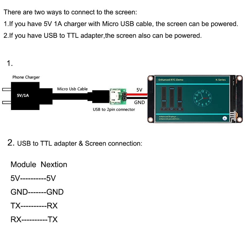 'Aihasd Nextion Enhanced 2.4 HMI Intelligent Smart Usart UART Serial