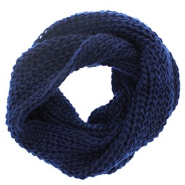 Zac's Alter Ego Warm Knitted Womens Loop Scarf/Snood/Cowl (Navy)