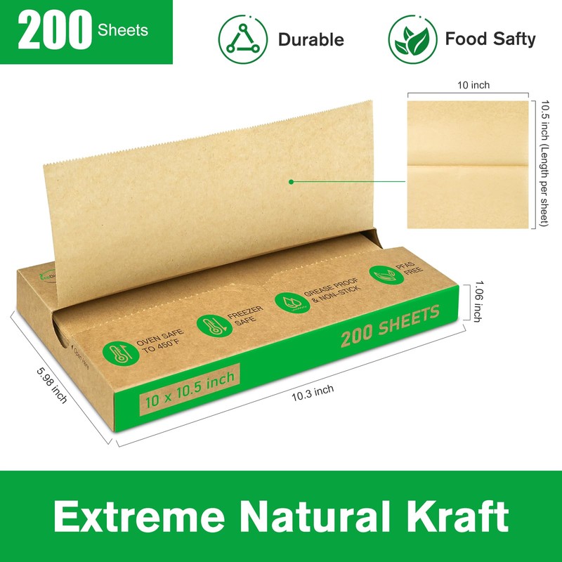 EcoDispose Precut POP UP Deli Paper Sheet Pack of 200,