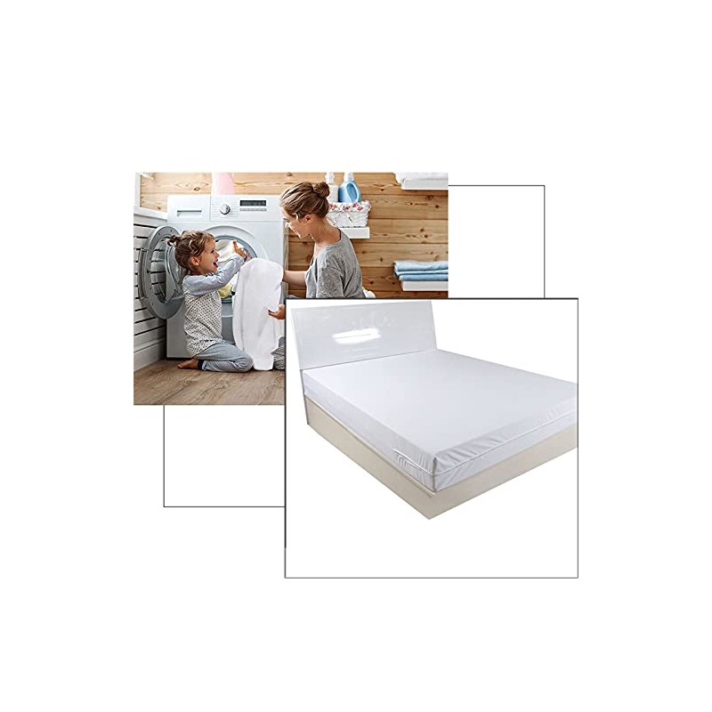 Zipped Single Bed Mattress Protector Waterproof Single Bed Protector with