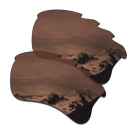 SmartVLT Men's Amber Brown Replacement Lenses for Oakley Flak Jacket XLJ Vented Sunglass