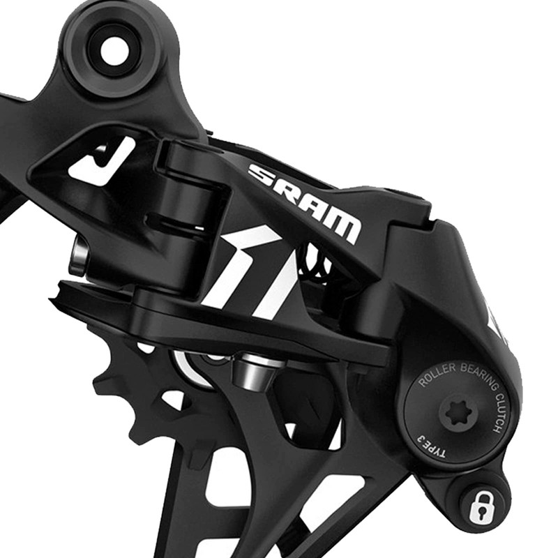 Sram Apex1 Rear Derailleur Black Long Cage 11-Speed: Black 11