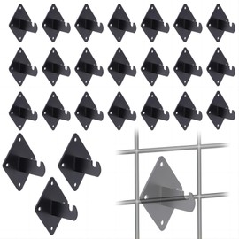 YMOBBU Gridwall Mount Brackets Black - Grid Panel Wall Mount Brackets Wire Grid Wall Mount Brackets 24pcs