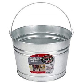 Behrens High Grade Steel C17GS 4.25 Gal Silver Galvanized Steel Pail