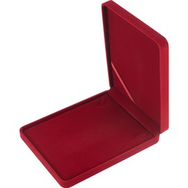 Beebeecraft Velvet Necklace Box 9.5x7.5 Inch Red Rectangle Pendant Case Big Gift Box Classic for Jewelry Storage Display
