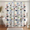 Clear Tropical Fish Shower Curtain Liner with Design, Lightweight Plastic