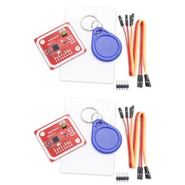 PN532 NFC RFID Module Binghe 2 Pieces PN532 NFC, PN532 NFC NXP RFID Module PN532 NFC RFID V3 Module, Near Field Communication Reader Module Kit I2C with S50 White Card, Key Card Compatible with