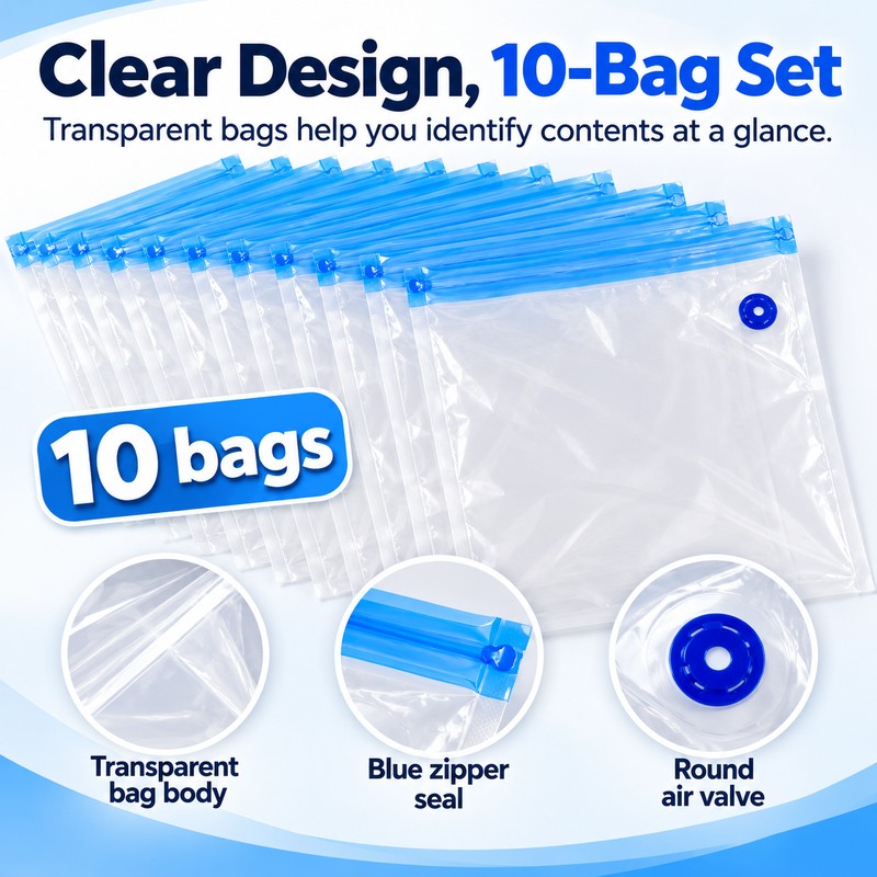 10-Pack 3D Printer Filament Vacuum Storage Bags for PLA, ABS