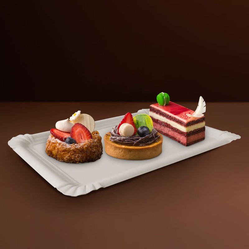 Extiff - Pack of 20 White Cardboard Bowls, Pastry or