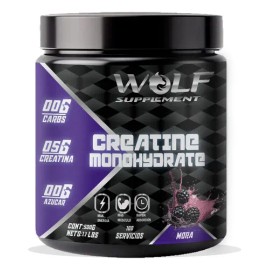 Creatina Monohidratada 500gm En Polvo Wolf Varios Sabores