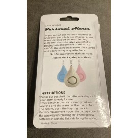 Safesound Safe Sound Personal Alarm Self-Defense Siren 125 DB Decibels Keychain White