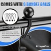 36 Inch Adjustable Bungee Cords with Hooks, 6 Pcs Black