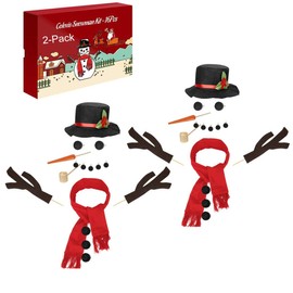 Colovis 16Pcs Snowman Decorating Kit, Snowman Making Kit Winter Party Kids Toys Christmas Holiday Decoration Gift(2 Pack)