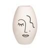 Sass & Belle Abstract Face White Large Vase