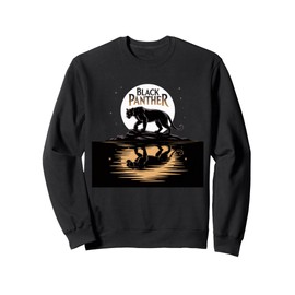 Black Panther Girls Boys Lake Reflection Black Panther Party Sweatshirt