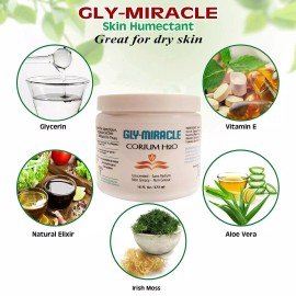GLY MIRACLE CORIUM H2O Skin Humectant No Parabens for Sensitive Skin 16 Oz Jar