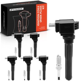 A-Premium Set of 6 Ignition Coil Pack and Iridium Spark Plugs Compatible with Ford 2017-2019 F-150, 2018-2019 Expedition & Lincoln 2018-2019 Navigator, 3.5L