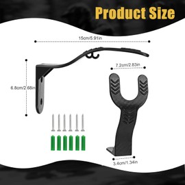 Taicols Pack of 3 Helmet Mount Wall, Motorcycle Helmet Helmet Holder with Hooks, Helmet Mount Wall Mounted with Screws and Expansion Tube for Hanging Keys, Clothes and Motorcycle Helmet