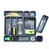 Gonice 18 PCS Black Desk Drawer Organizer, Interlocking Drawer Organizers