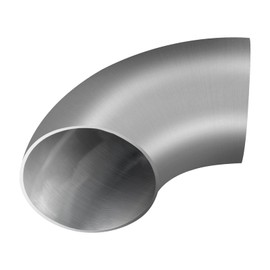 LALAGO Stainless Steel Elbow, 90 Degree 76 mm Stainless Steel Pipe Bend, Pipe Exhaust Elbow, Steel SS304 Exhaust Mandrel Bending Pipe, 90° Angle Bending Pipe (90°, 3 Inch)