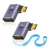 Duttek 8K Right Angled HDMI to Mini HDMI Adapter, 48Gbps