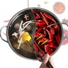 Futchoy 1 Pcs Stainless Steel Hot Pot 4L Round Hot