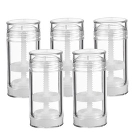 PACKOVE 5Pcs Cream Sub Dispenser Bottles Refillable Containers for Homemade Use Portable Plastic Bottles for Travel Solid Perfumes and Lip Balms