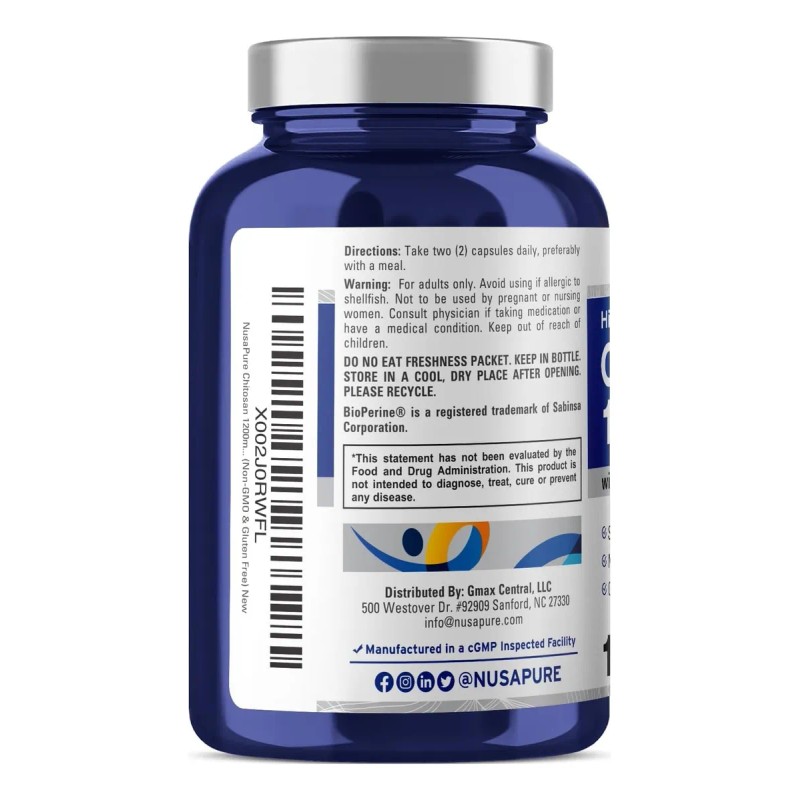 Suplemento De Prdida De Peso De Quitosano 1000 Mg 150