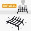 Fireplace Grate 14 Inch Solid Round Steel 3/4" Bar -Heavy