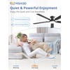 ZMISHIBO 60 Inch Ceiling Fan with Light, App&Remote Control, Flush