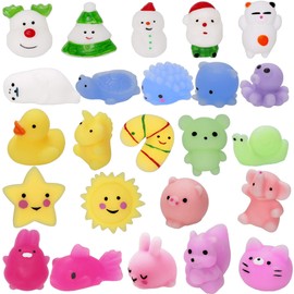Bymore 25 Pack Mochi Squishies Animals Advent Calendar Mini Toys Stress Relief Squishies for Kids Adults 2021 Advent Calendar Christmas Countdown Gifts