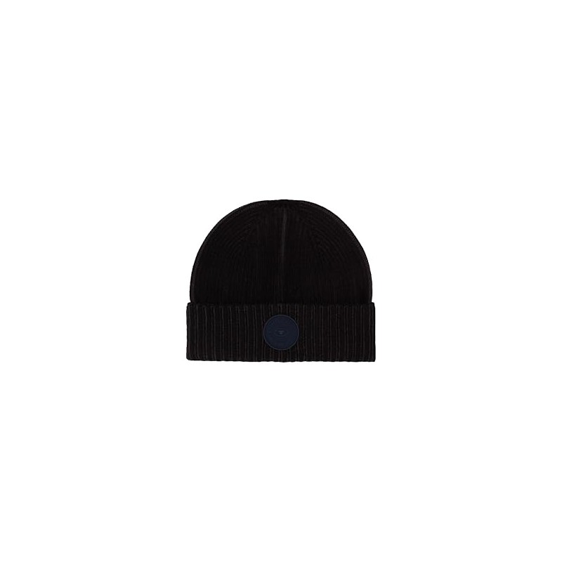 TOM TAILOR Men's Knitted Beanie Hat, 36343 - Black Plaited