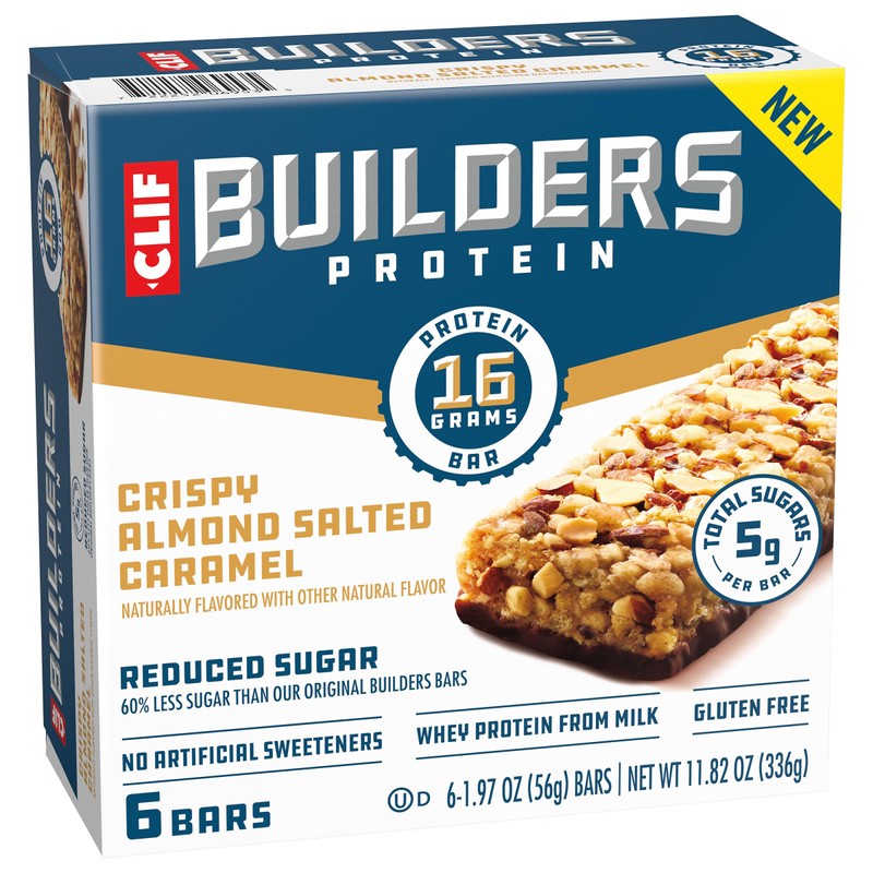 CLIF BUILDERS Protein Bars - Crispy Almond Salted Caramel -