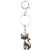 DALANE Enamel Alloy Sweet Cat Keychains Kitten Car Key Ring