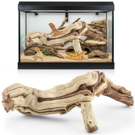 Large Wood Reptile Branch for Bearded Dragon 14-17" Length Driftwood Reptile Climbing Habitat Decoration for Terrarium Tree Trunk Ornament Gecko Frog Chameleon Spider