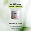 Ami Fitness Glow Greens, Polvo Verde con Colágeno - 30ct,
