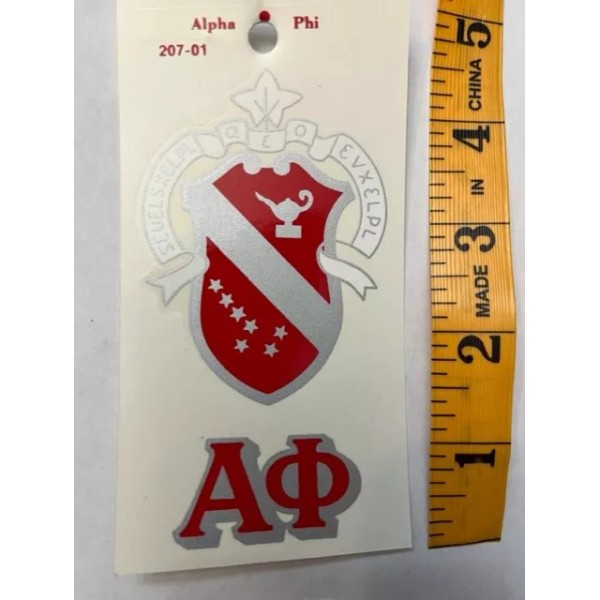 Alpha Phi Water Applied Decal Inside or Outside Application FREE