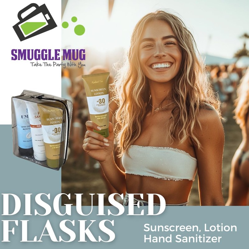 3 Pack Plastic Flasks for Liquor Disguise | Soft Flask
