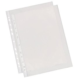 Leitz Esselte Standard Prospekthüllen-Set, 10 Stück, A4 Format, Farblos mit glänzender Oberfläche, Obere Öffnung, 0,055 mm PP-Folie, 56061