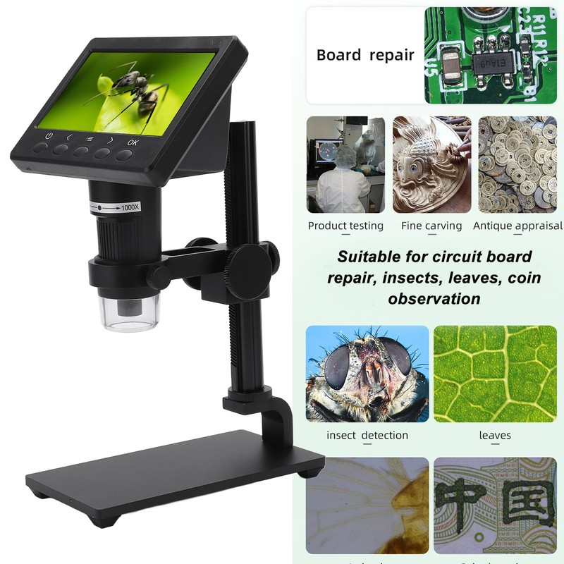 4.3in LCD Digital Microscope High Definition 1000X USB Video Microscopes