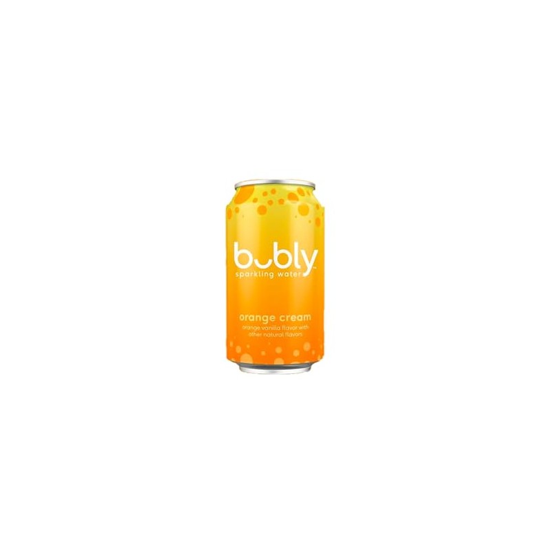Bubly Orange Cream Flavored Sparkling Water 12 fl oz Aluminum