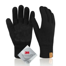 Dream Item: Men's Wool Gloves, Cold Protection, Double Layered Structure, Knit, Abrasion Resistant, Thick, Gentleman, Warm, Cold Protection, Windproof, Thermal, Outdoor, Commuting, Cycling, Skiing,