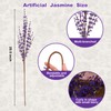 Wolpark 10Pcs Long Stem Jasmine Purple Flowers Artificial, 29.5"/75cm Table