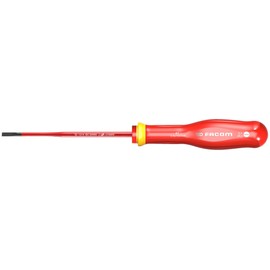 FACOM AT3.5 x 100TVE Protwist Slim Insulated Screwdriver 1000V for Slotted Screws