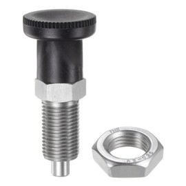 HARFINGTON Push Fit Ball Nose Spring Plunger M16x1.5 Thread Length 1.02" Pin Dia.8mm Stainless Steel Return Knob Plunger Non-Locking Retractable Index Plunger for Industrial Equipment