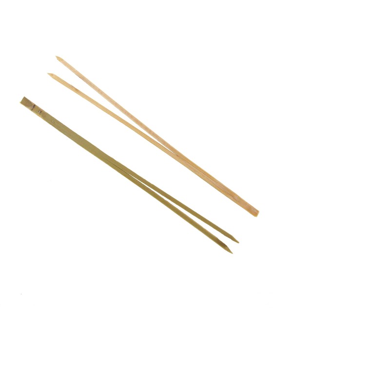 BambooMN Bamboo Double Prong Stick Skinny Pick Skewer 3.5" Long,