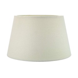 Traditional 12 Inch Cream Linen Fabric Drum Table/Pendant Lampshade 60w Maximum by Happy Homewares