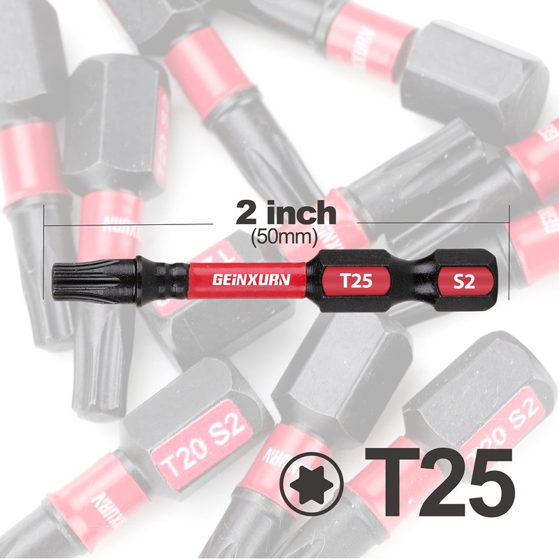 GEINXURN 30 Pieces T25 2 In. Impact Tough Magnetic #25